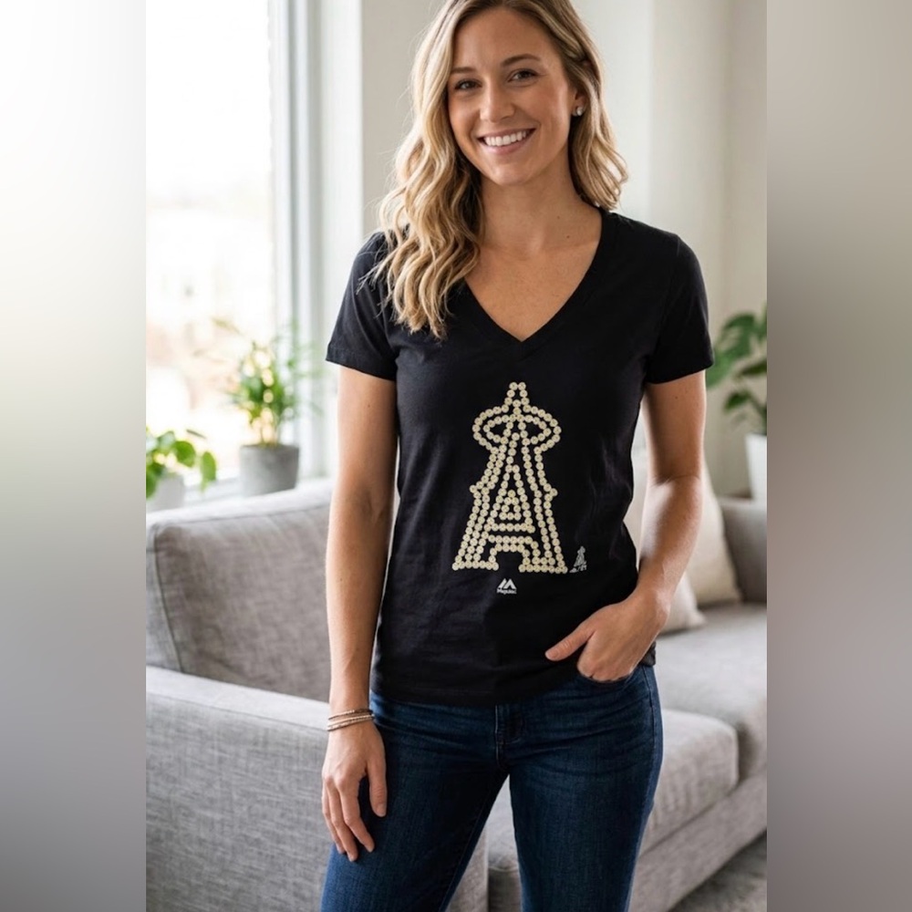 MLB Los Angeles Angels women's v-neck t-shirt